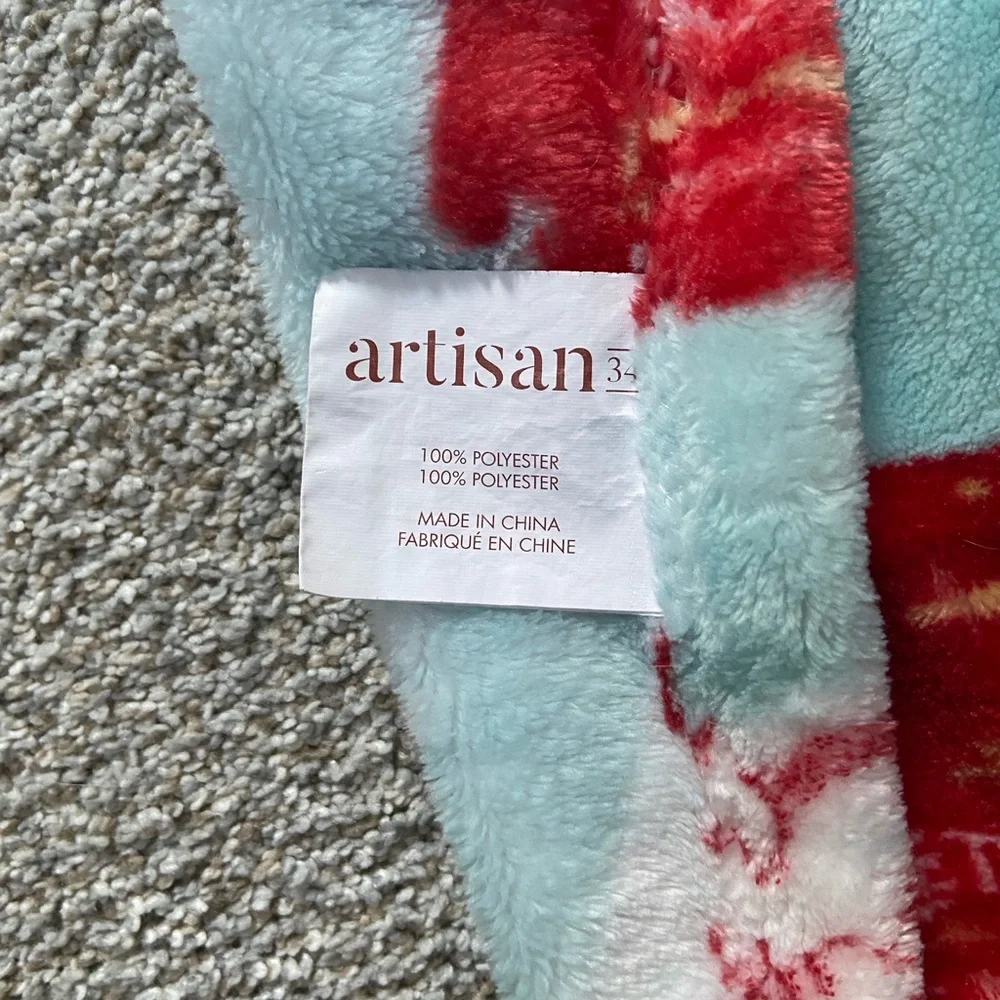 Artisan Christmas Letters to Santa Throw Blanket